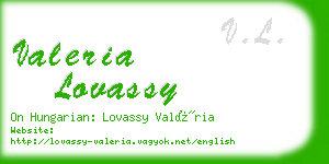 valeria lovassy business card